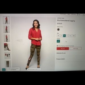 Johnny Was like new Kira embroidered legging